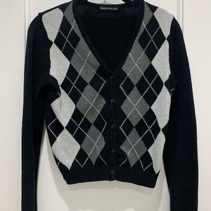 Brandy Melville Checkered cardigan sweater